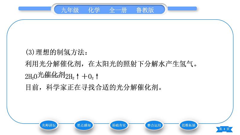 鲁教版九年级化学下第十一单元化学与社会发展第一节化学与能源开发习题课件04