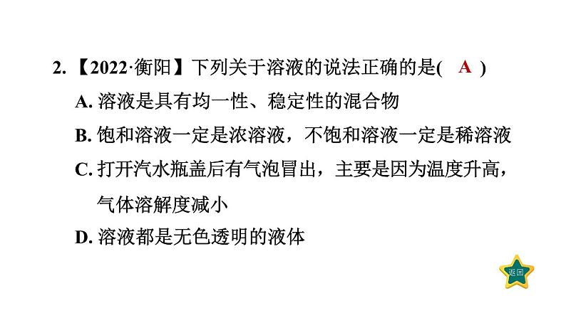 人教版九年级化学下册第九单元热门考点整合专训课件第4页