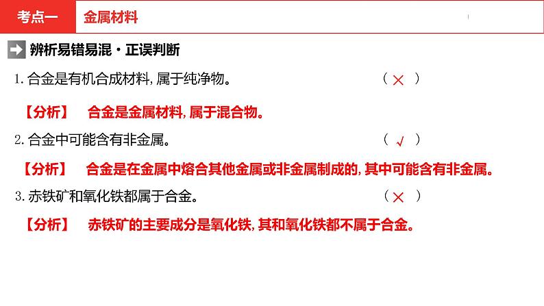 中考总复习化学(河南地区)8.第八单元 金属和金属材料课件第6页