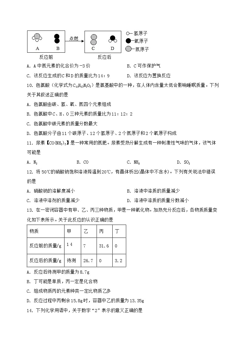 河北省邯郸市复兴区2022-2023学年九年级(上)化学期末复习卷【含答案及详细解析】第3页