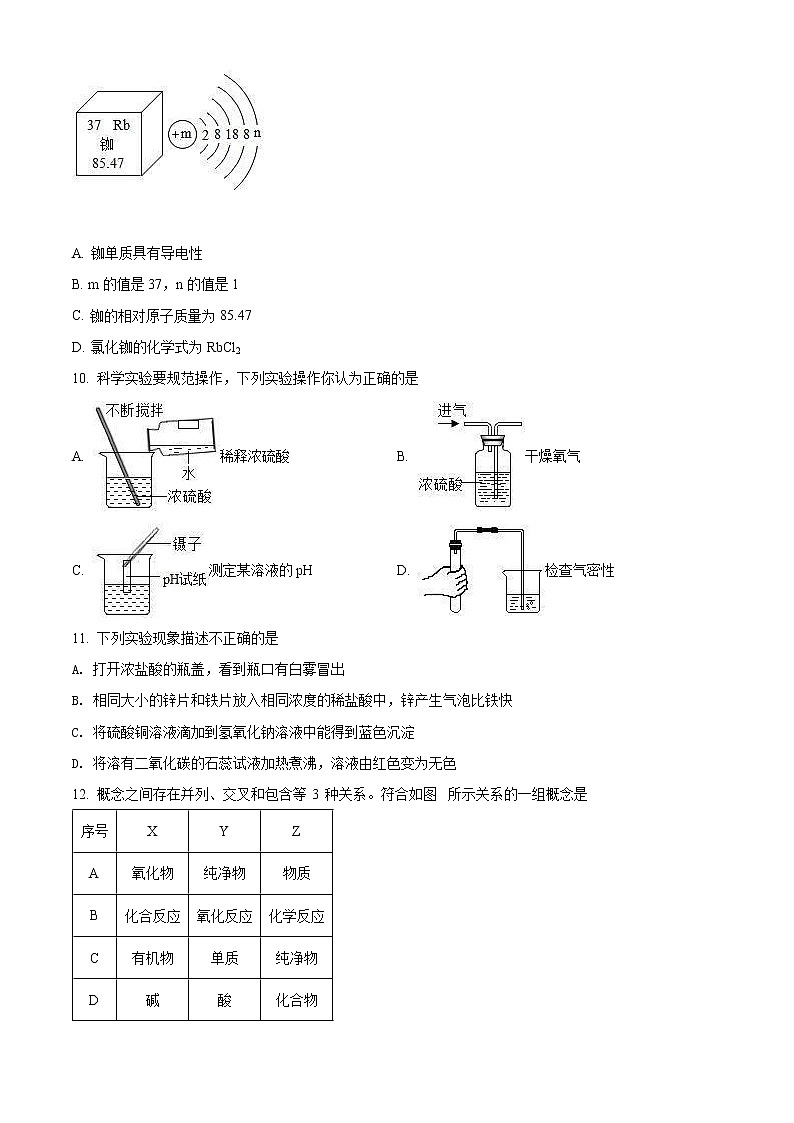 无锡市锡山区锡北片2022年中考化学一模试题(含解析)02