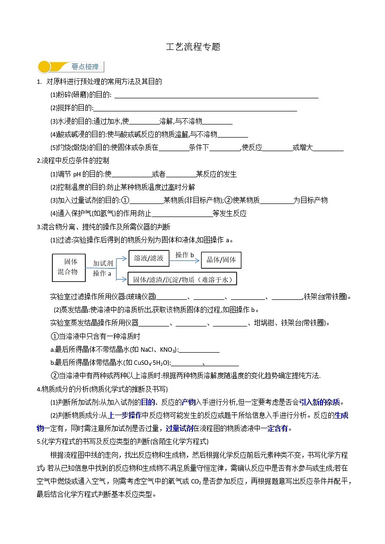工業(yè)流程專題（廣州專版) 學(xué)生版第1頁
