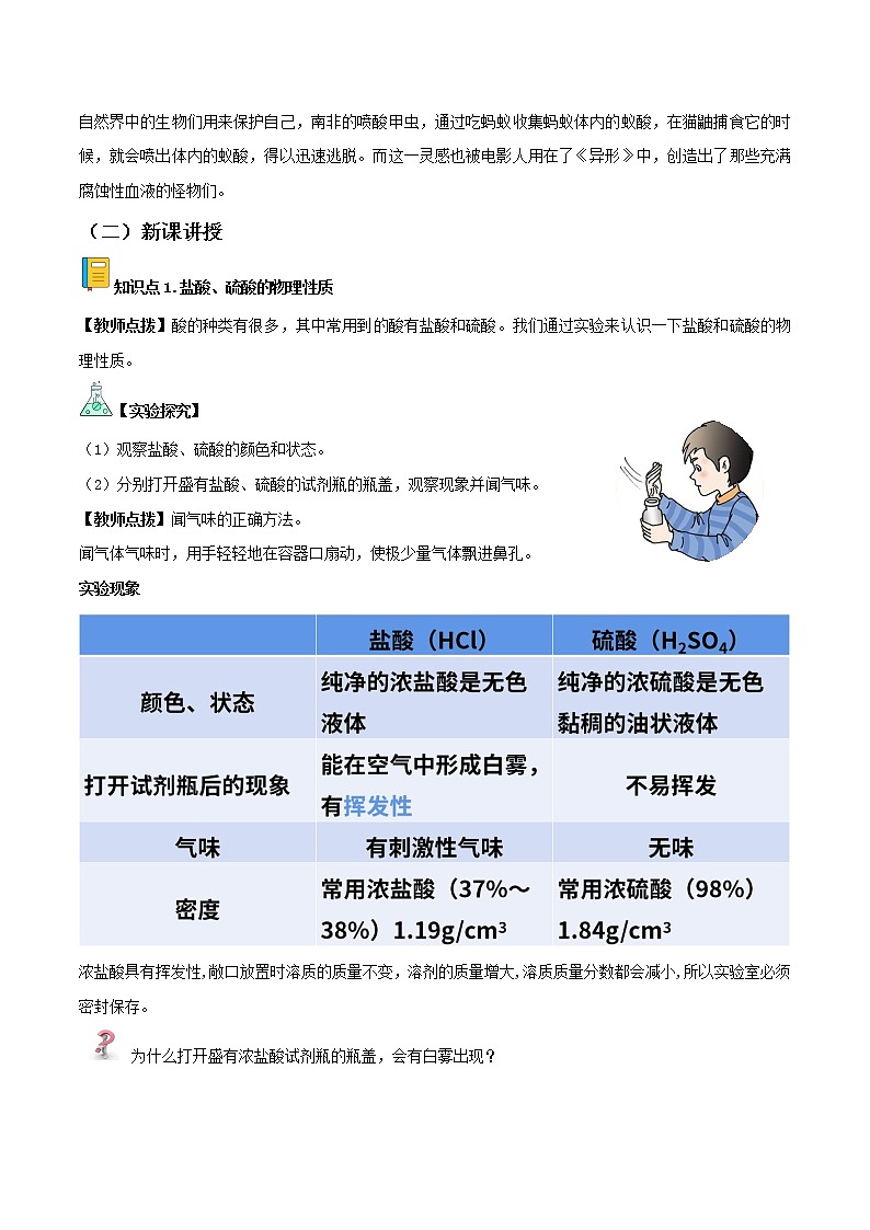 人教版化学九年级下册 10.1常见的酸和碱(第2课时) 课件+教案02