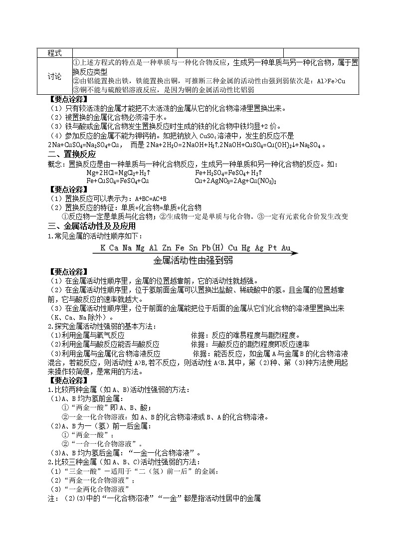 课题2 金属的化学性质-九年级化学下册尖子生必备考点精讲精练(人教版)(解析版)第2页