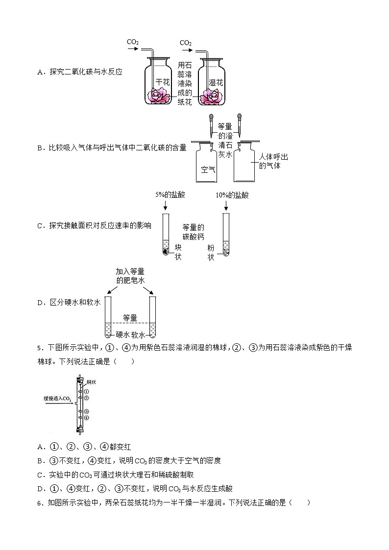 2023年中考化学高频考点突破--探究二氧化碳的性质第2页