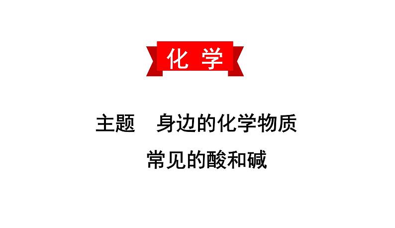 初中化学中考复习 2020中考备考化学考点讲练 常见的酸和碱课件PPT第1页