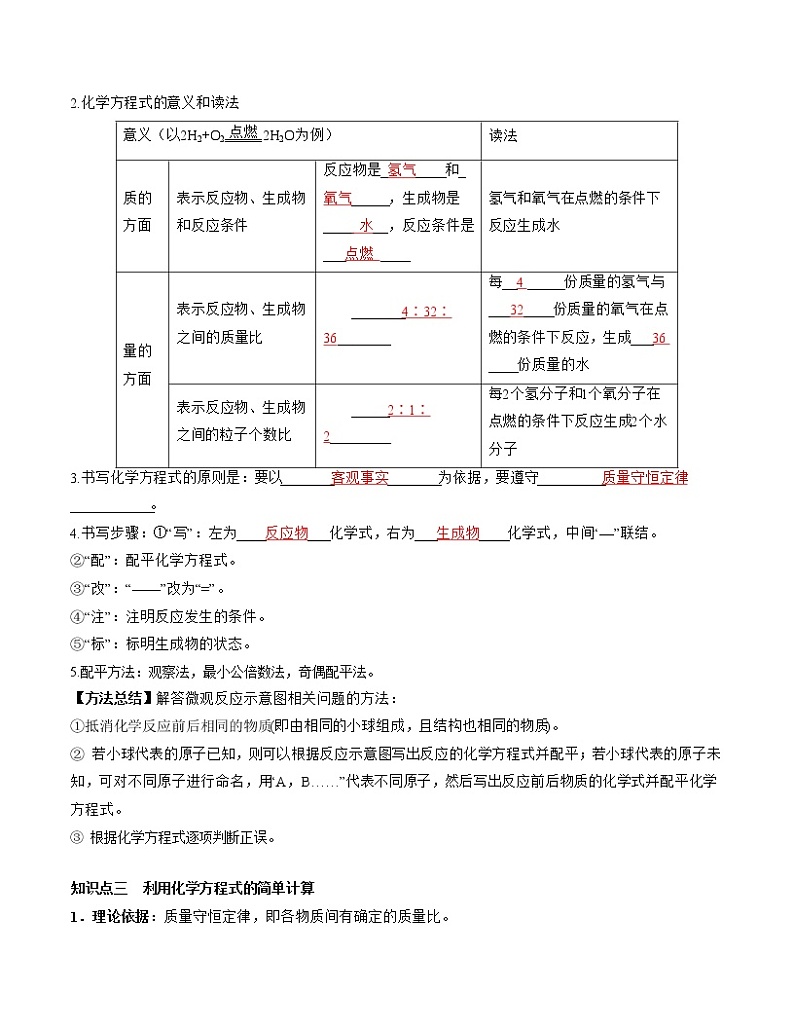 初中化学中考复习 单元05 化学方程式【复习讲义】-2022年中考一轮化学单元复习过过过(人教版)第3页