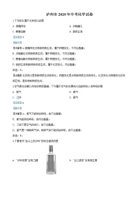 初中化学中考复习 精品解析：四川省泸州市2020年中考化学试题（解析版）