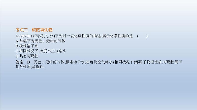 初中化学中考复习 2专题二 碳和碳的氧化物 课件 2021年中考化学(全国)一轮复习第6页