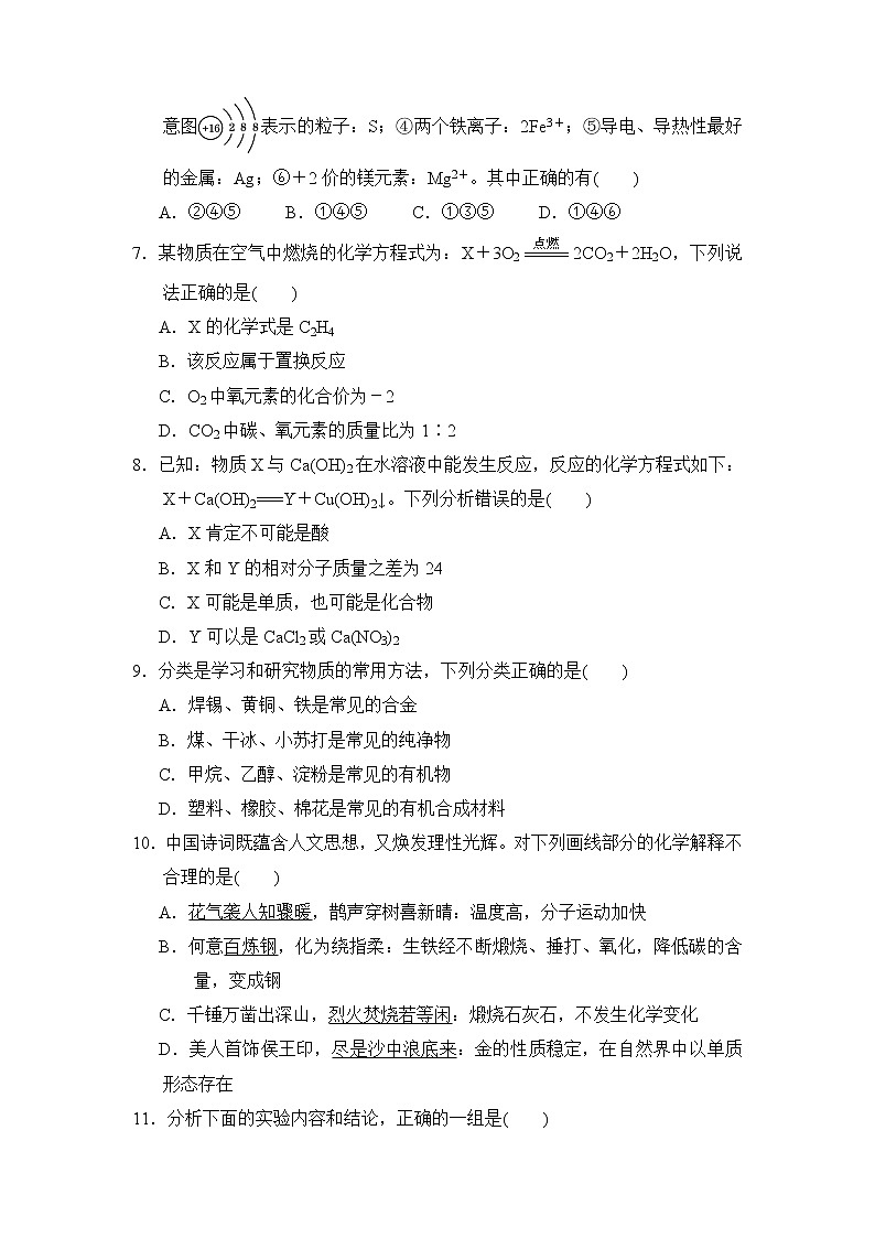 人教版化学九年级下 综合能力测试卷(一)第2页