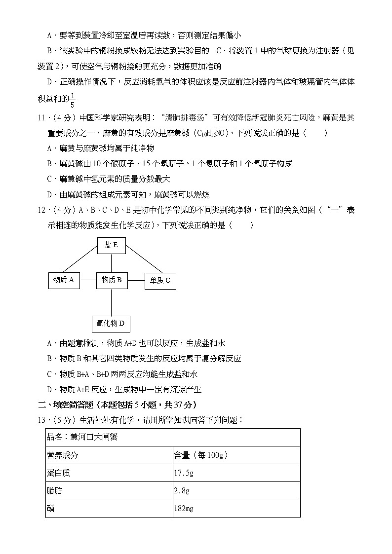 2021年山东省东营市中考化学试卷【含答案】第3页