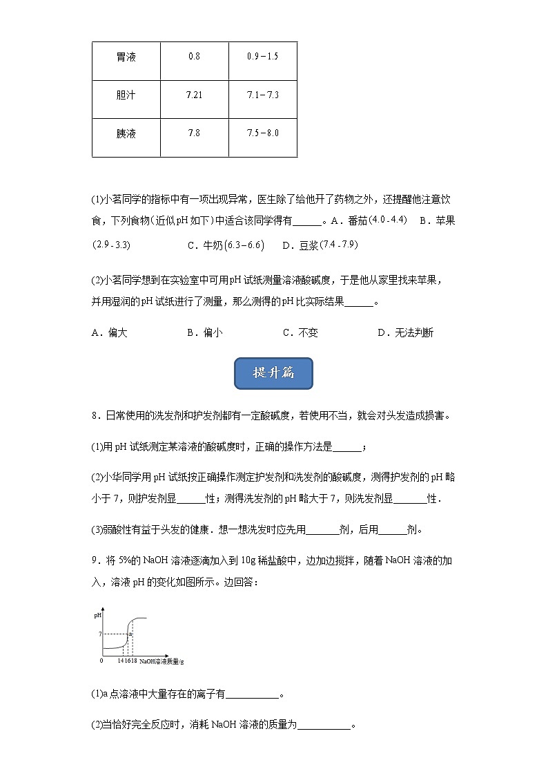 实验活动7 溶液酸碱性的检验(课时练)-九年级化学下册同步教学课件+课时练(人教版)03