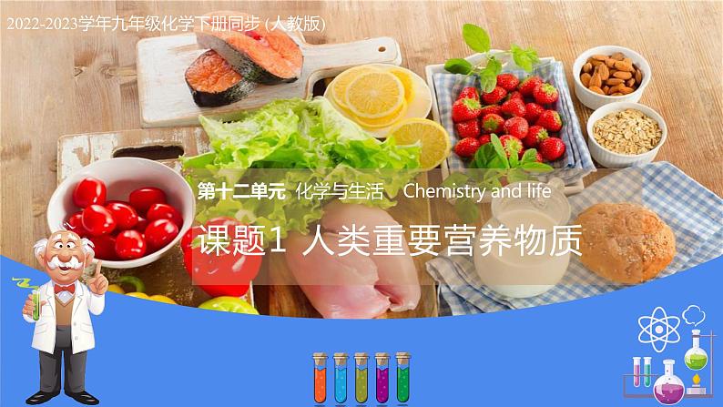 12.1 人类重要的营养物质(教学课件)-九年级化学下册同步教学课件+课时练(人教版)01