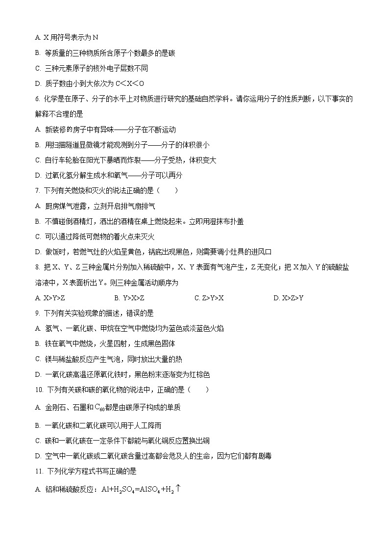 山东省临沂市费县2022-2023学年九年级上学期期末化学试题(含答案)第2页
