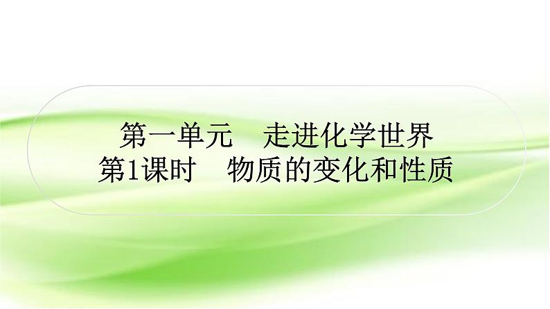 人教版中考化学复习第一单元走进化学世界第1课时物质的变化和性质作业课件02