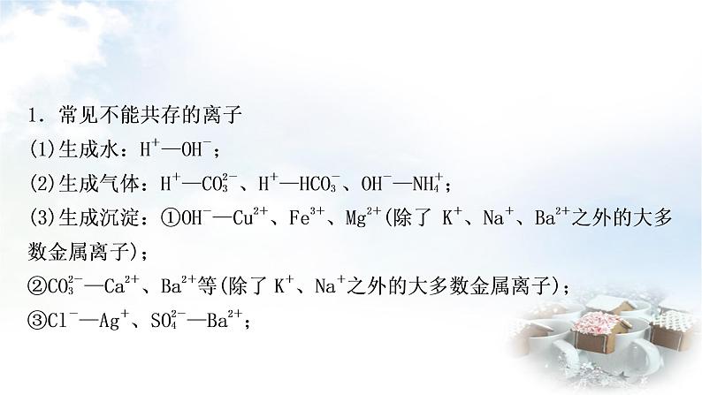 鲁教版中考化学复习重难突破练7物质(或离子)的共存课件第4页