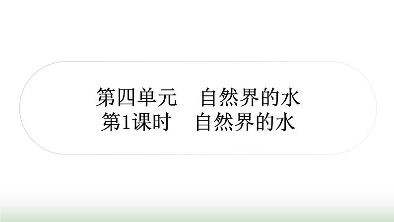 人教版中考化学第四单元自然界的水第1课时自然界的水教学课件第1页