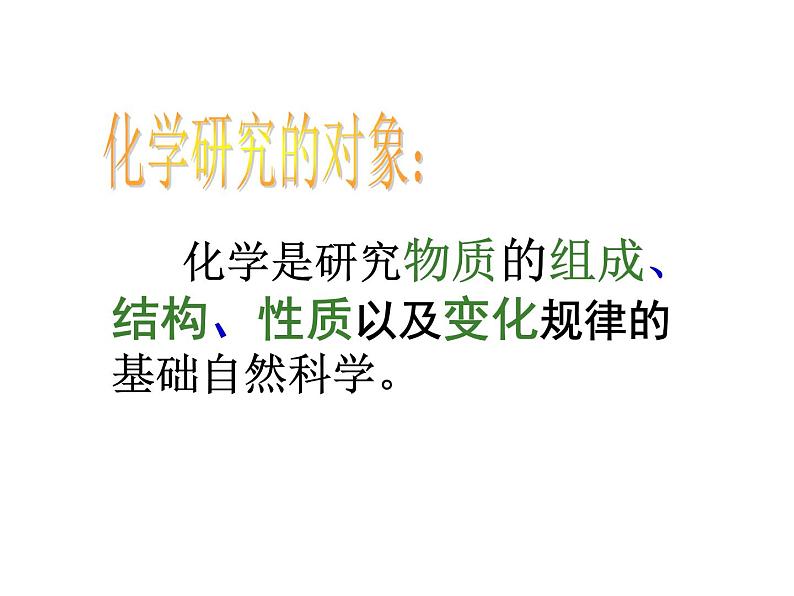 人教版(五四制)化学八年级全一册 1.1 物质的变化和性质 课件01第1页