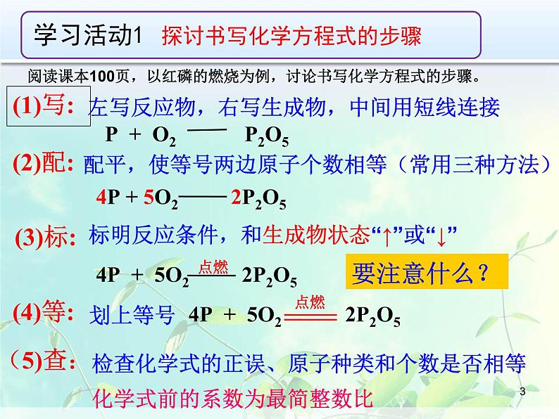 人教版(五四制)化学八年级全一册 5.2 如何正确书写化学方程式 课件02第3页