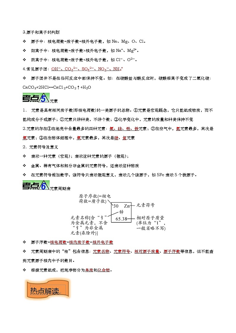 重难点03 物质构成的奥秘-2023年中考化学【热点•重点•难点】专练(全国通用)03