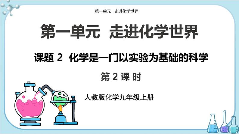 第一单元 课题2《化学是一门以实验为基础的科学》(第2课时)课件PPT第1页