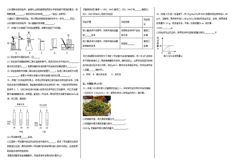 黑龙江省齐齐哈尔市龙江县育英学校2022-2023学年九年级下学期3月月考化学试题第3页