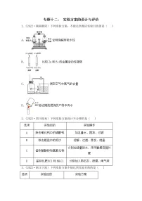 化学专题十二： 实验方案的设计与评价----（中考真题）