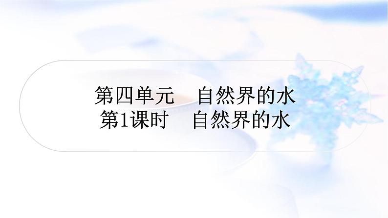中考化学复习第四单元自然界的水第1课时自然界的水教学课件第1页