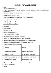 2022-2023学年江苏省苏州地区学校九年级化学第一学期期末综合测试模拟试题含解析