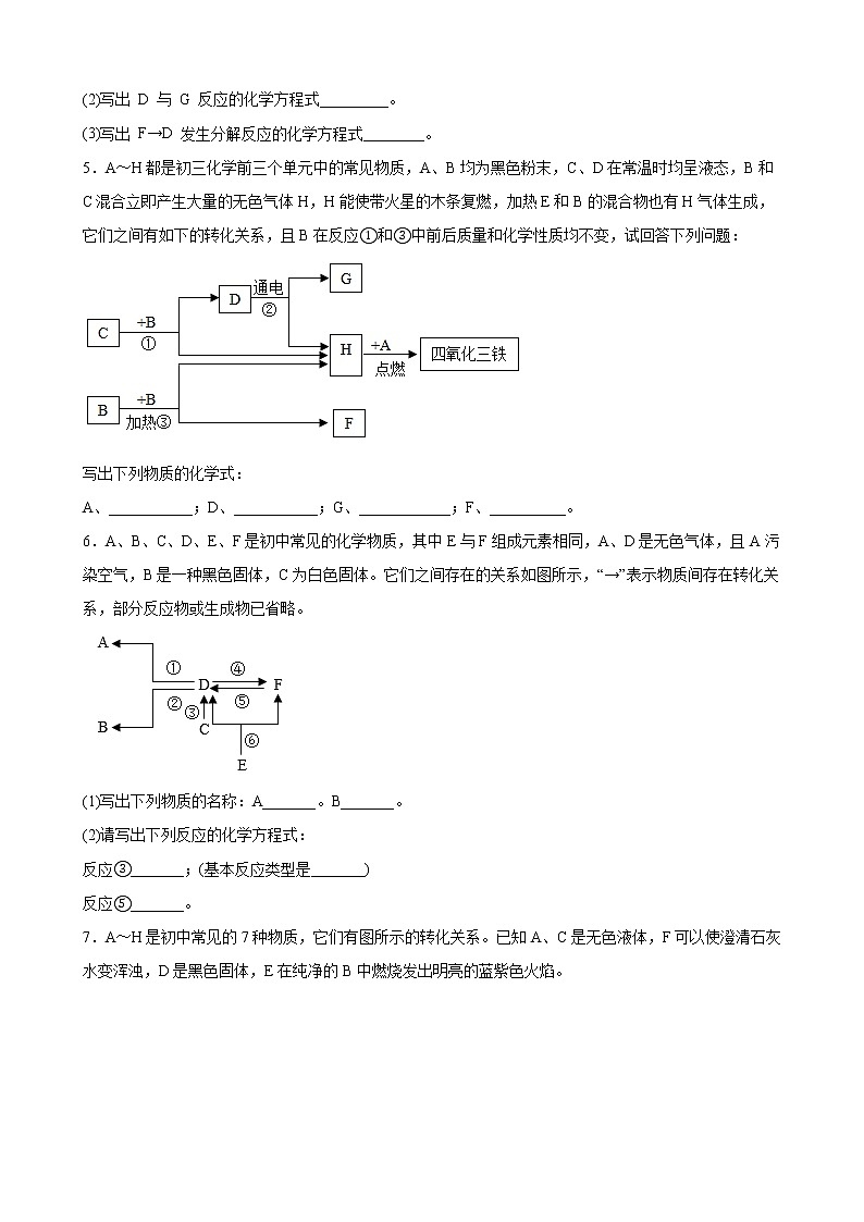 中考化学二轮加餐练 专题05 物质或元素推断题第3页