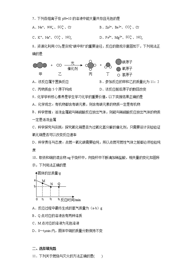 江西省赣州市寻乌县2023年中考一模化学试题02