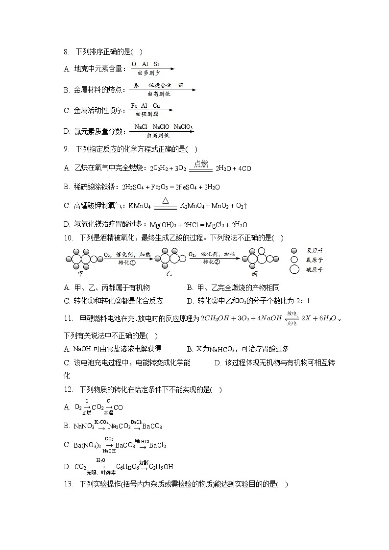 2023年江苏省镇江市句容市华阳中学中考化学模拟试卷(含答案解析)02