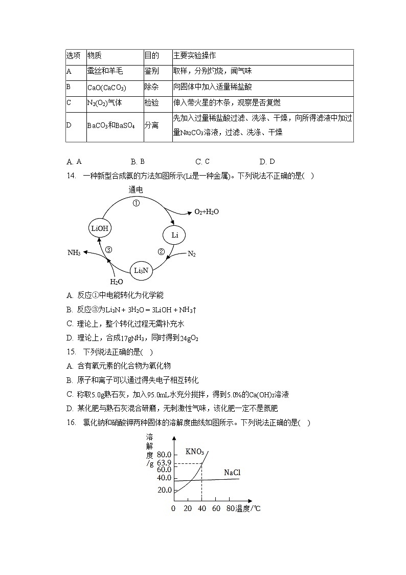 2023年江苏省镇江市句容市华阳中学中考化学模拟试卷(含答案解析)03