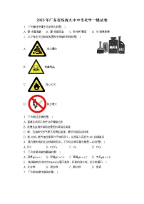 2023年广东省珠海九中中考化学一模试卷(含答案解析)