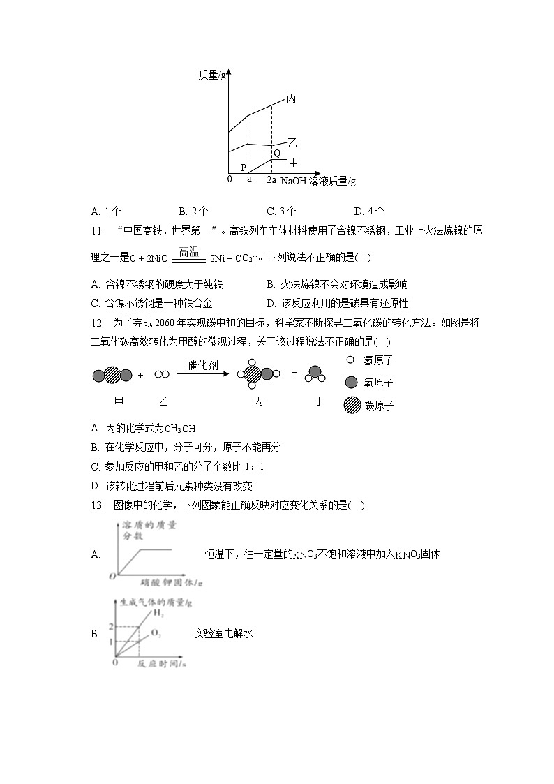 2023年河南省商丘市虞城县中考化学一模试卷(含答案解析)03