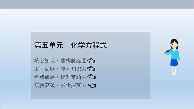中考化学一轮单元总复习课件 第五单元 化学方程式 (含答案)第1页