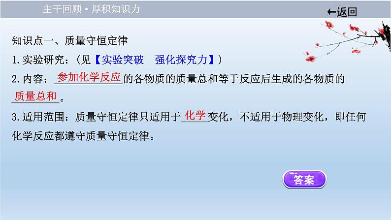 中考化学一轮单元总复习课件 第五单元 化学方程式 (含答案)第4页