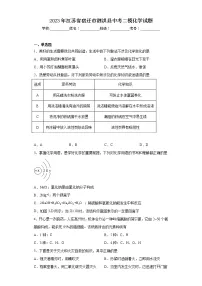 2023年江苏省宿迁市泗洪县中考二模化学试题