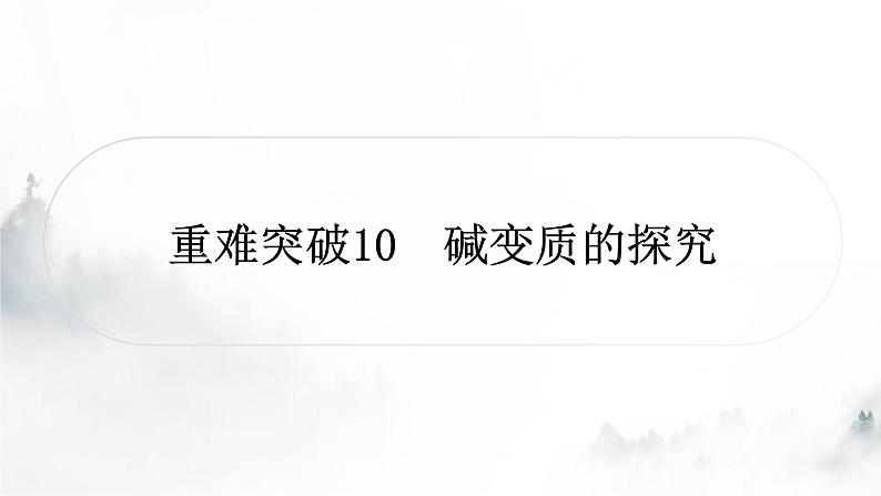 中考化学复习重难突破10碱变质的探究练习课件第1页