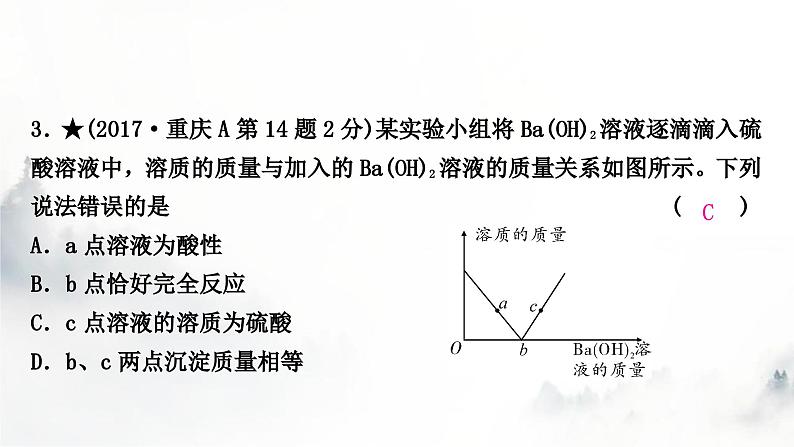 中考化学复习第十单元酸和碱第2课时酸和碱的中和反应练习课件第5页