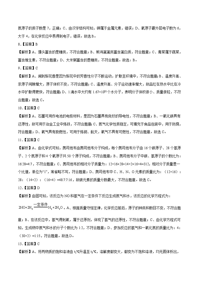 2023年中考考前最后一卷:化学(海南卷)(全解全析)第2页