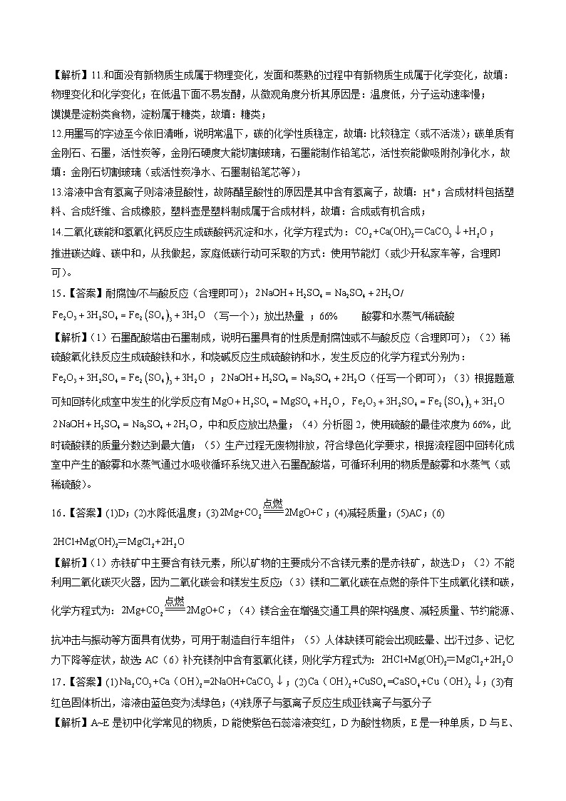 化学(山西卷)2023年中考考前最后一卷(全解全析)03