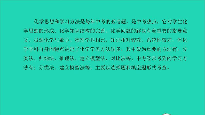 全国版2022中考化学第二篇专题突破能力提升专题一化学学习方法的应用讲本课件第3页