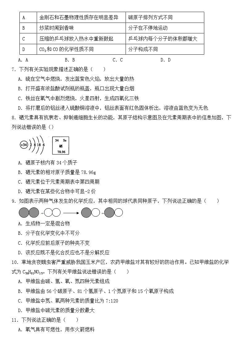 黑龙江省龙东地区2020年中考化学试卷【含答案】02