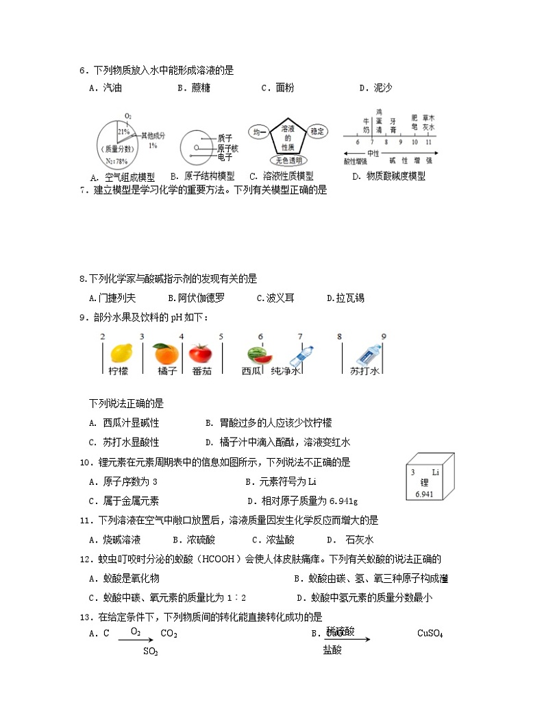 2023届宁夏银川市中考化学阶段性适应模拟试题(3月)含解析02