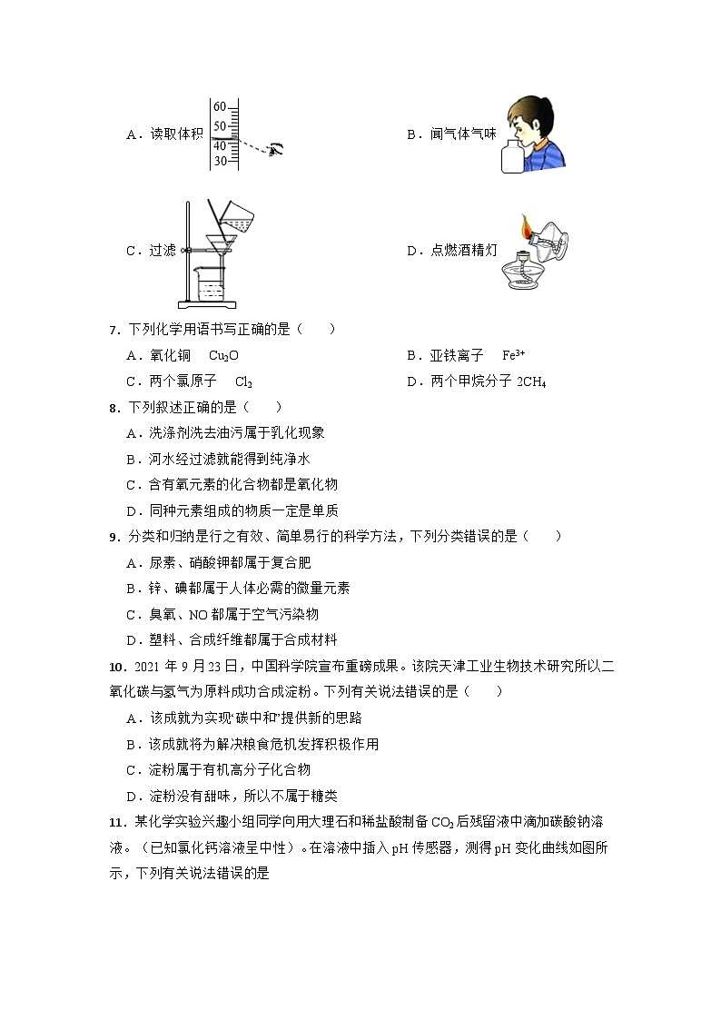2021年广西贺州市钟山县中考一模化学试题02