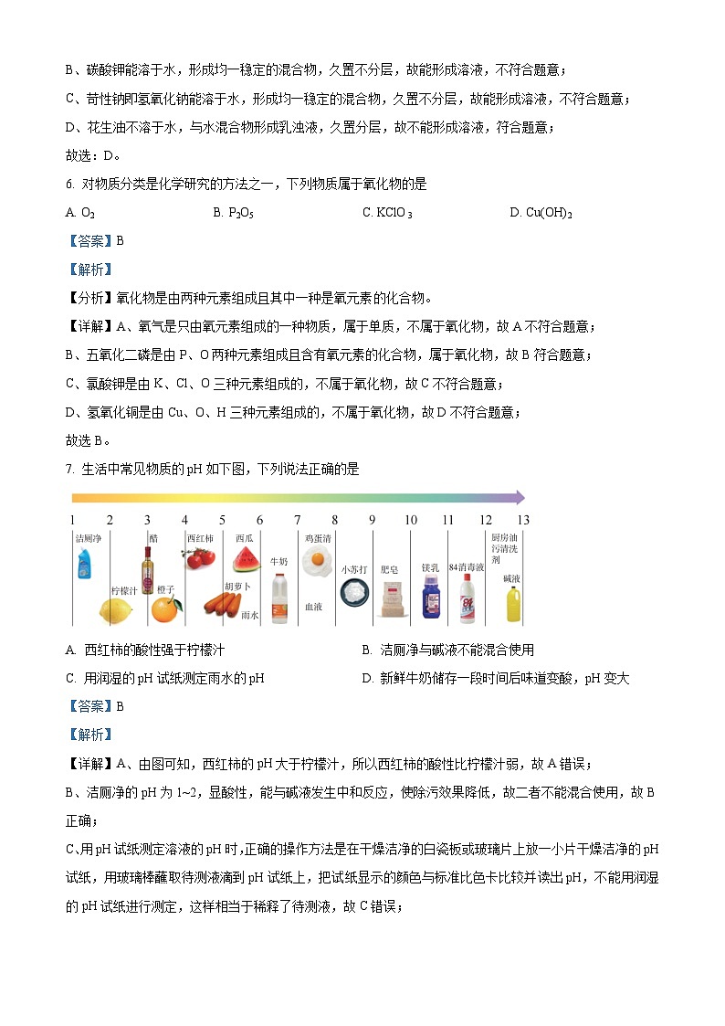 2022年山东省淄博市中考化学真题 (解析版)第3页