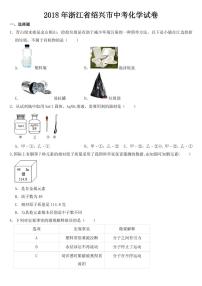 2018-2022年近五年浙江省绍兴市中考化学试卷附真题答案