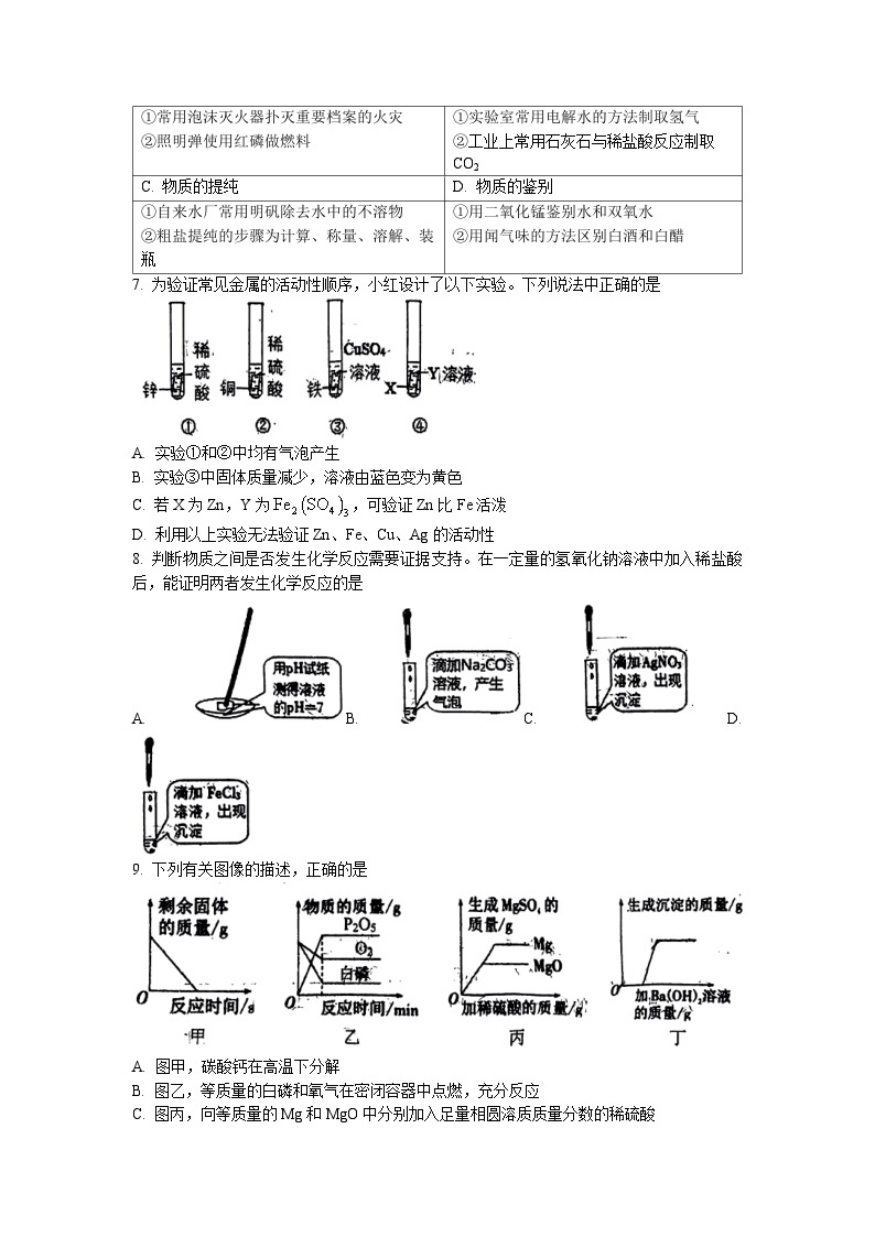 2023年陕西省西安市西工大附中中考第九次模拟化学试题02