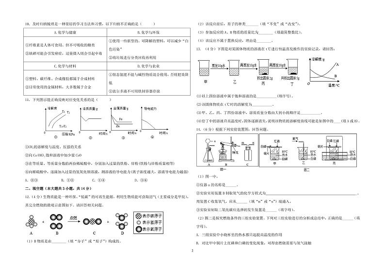 2023年宁夏银川市景博学校中考二模化学试题02